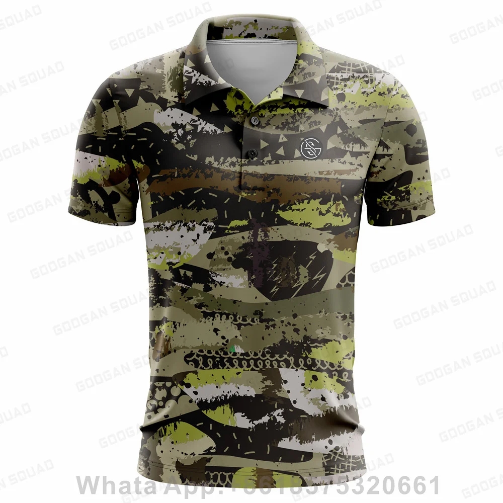 2023 New Fashion Brand Polo Shirt Men's Summer Mandarin Collar Slim Fit Solid Color Button Breathable Polos Casual Men Clothing