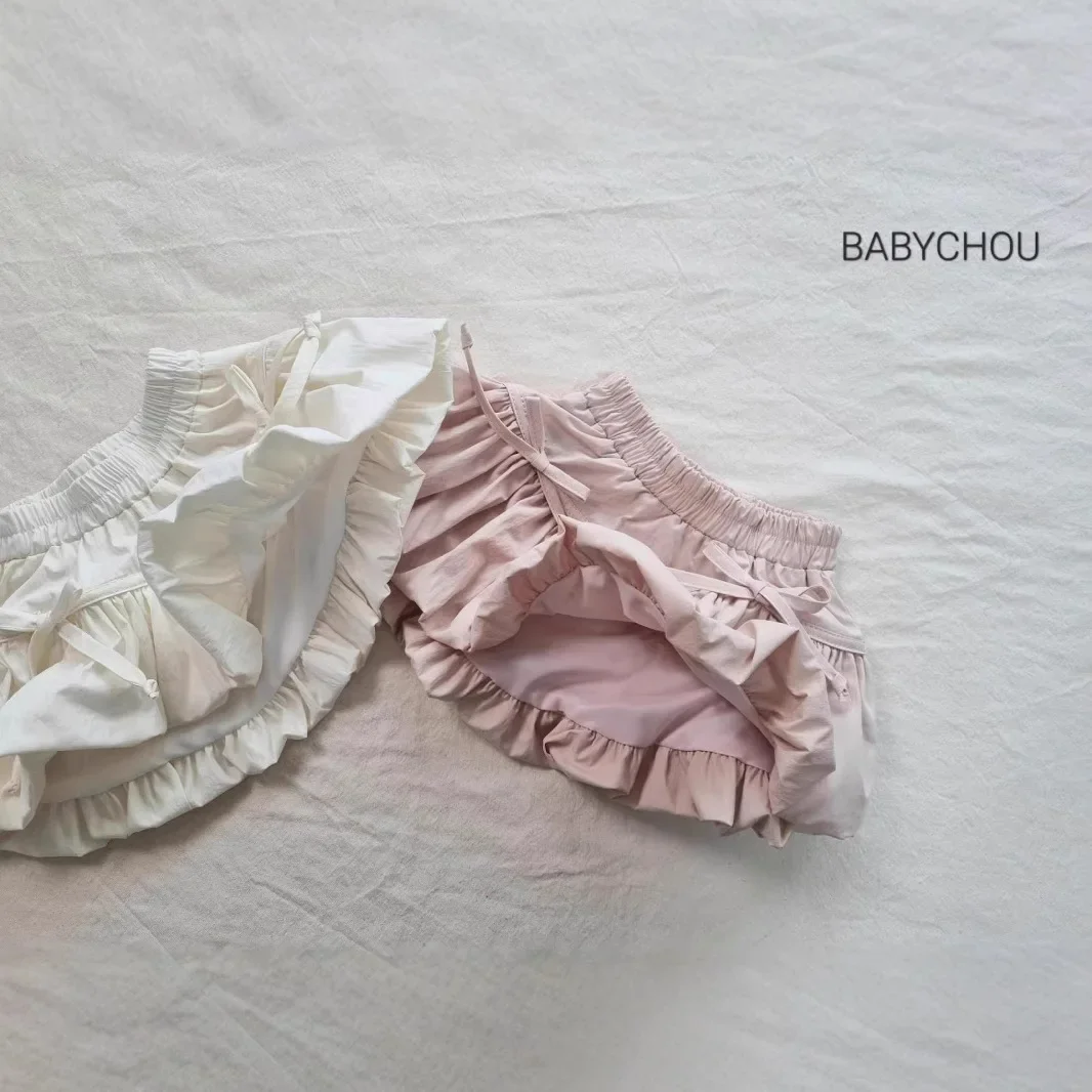 Cute Butterfly Knot Flower Bud Skirt Short Skirt Half-length Skirts for Girls Lovely Loie Bear Korean Style Summer