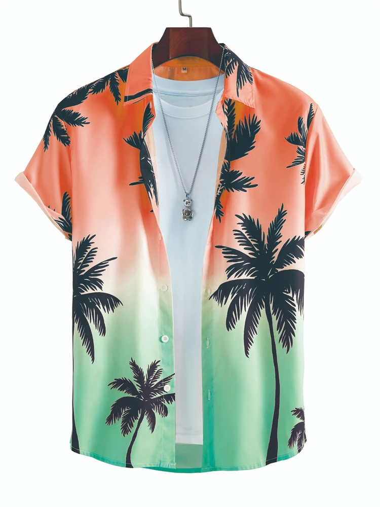 Hawaiian Men's Shirt Summer Outdoor Beach Men's Short-sleeved Shirt Urban Everyday Casual Men's Shirt Street Fashion Men's Shirt 3