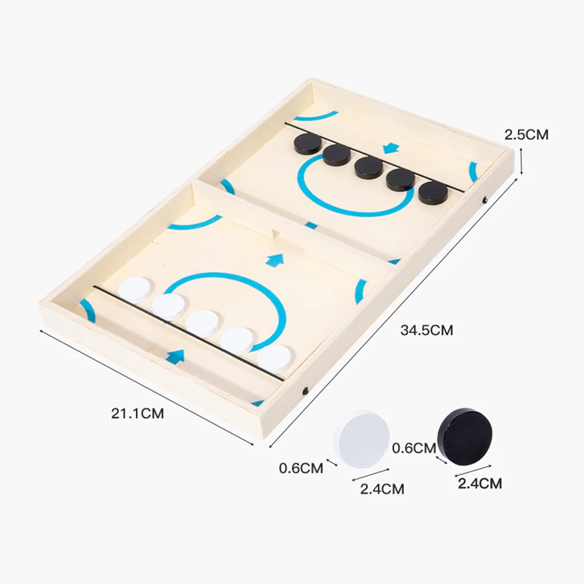 Wooden Bouncing Chess Fast Sling Puck Fun Game Parent Child Interactive Collision Chess Bouncing Like Tabletop Ice Hockey Ball 5