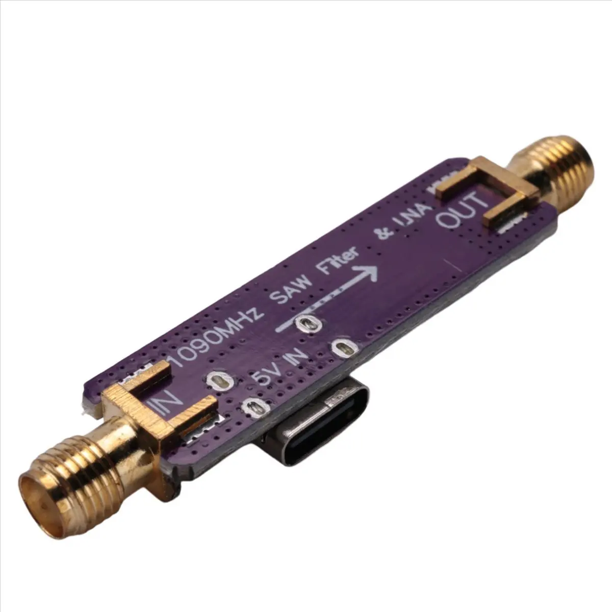 L77A 1090MHz 1.09GHz ADS-B 액티브 SAW 필터 및 5V 전원 공급 장치 저잡음 증폭기