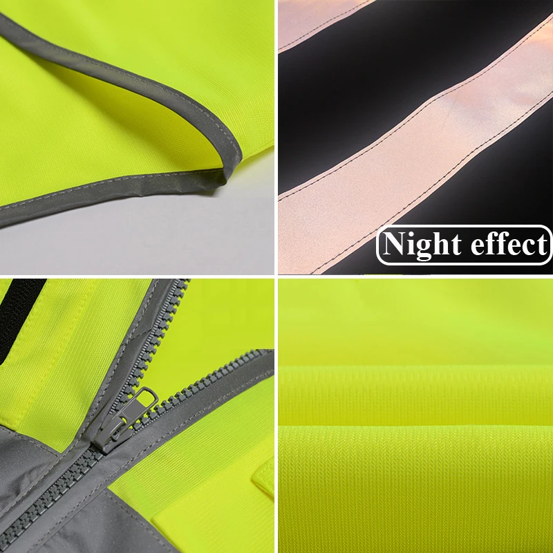 Outdoor Work Reflective Safety Jacket Sports Motorcycle Riding Running Fishing Vest Sanitation Patrol High Visibility One Size reflective vest
