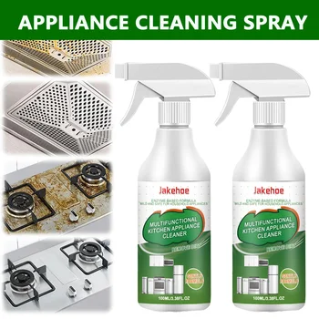 Spray detergente multifunzionale per elettrodomestici da cucina, scioglie le macchie di olio ostinate, riduce gli odori, ripristina la levigatezza delle superfici per forno e fornello