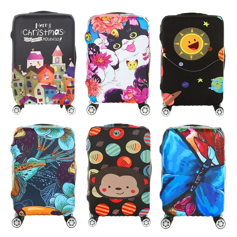 Luggage Cover Elastic Travel Trolley Suitcase Protective Baggage Cover Cartoon Suitcase Child Cartoon Travel Accessories