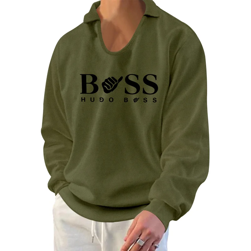 

2024 Button High Quality Y2k Casual Men Clothing Print Logo Full Shopping Cotton Sweatshirts Clothing Factory