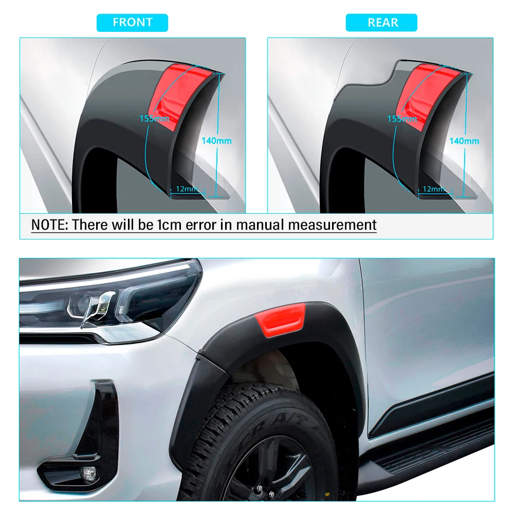 プラド150後期 中期】限界ショートマッドガード(超短い泥除け) 1台分