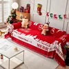 Red Christmas Blanket Sofa Cover Four Seasons Universal Sofa Cover Multifunctional Blanket Christmas Home Decoration Covers 4