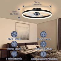 Modern ceiling fan light with remote control and  LED light fan smart silent 6-speed ceiling fan for bedroom and living room 2