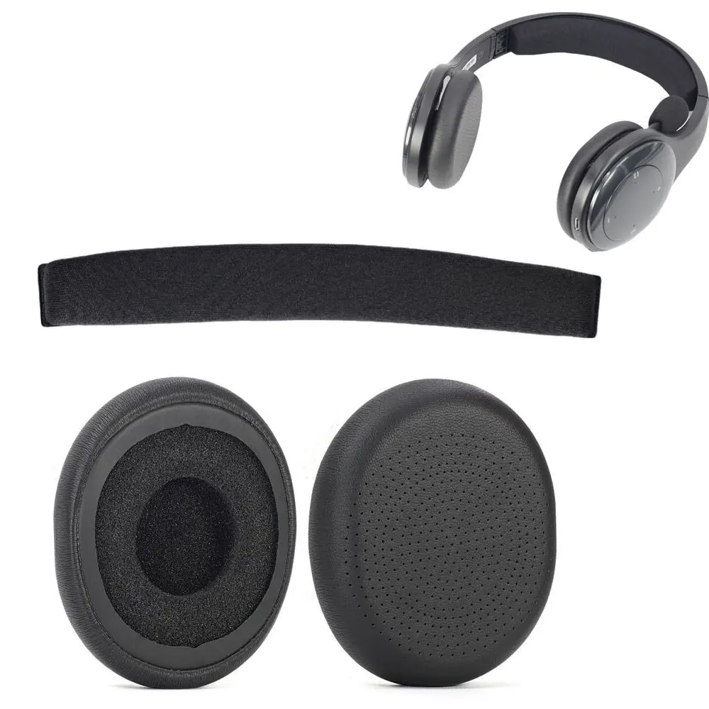 Replacement Headphone Ear Pads Protein Leather Sponge Foam Headset Earmuff for Logitech H800 Wireless Headphone