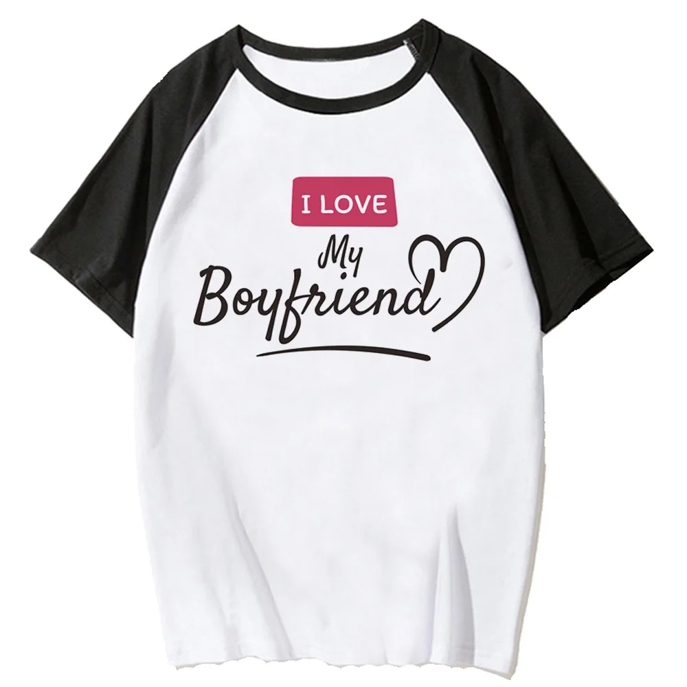 

Женская футболка с принтом «I Love My Boy»