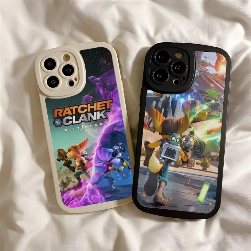 Gioco Clank Ratchet Phone Case Per Iphone 11 14 12 13 Pro Max Mini Xs X Xr 7 8 Plus Se2020 Leather Fundas Telefoon Cover