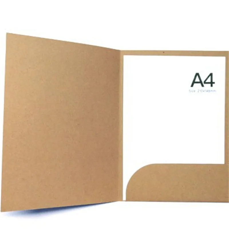 10pcs A4 File Folder with Pocket For Office Desk Organizer Project File Presentation Folder Card Document Holder Logo Customized