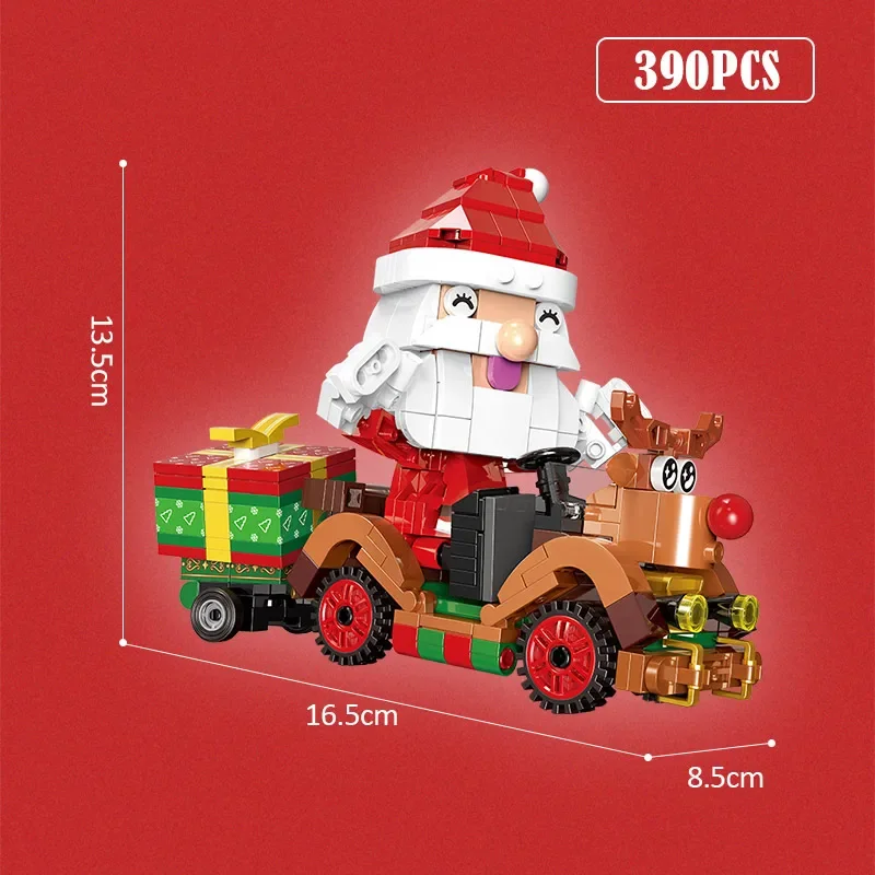 

1455Pcs City Christmas House Gingerbread Building Blocks Friends Music Box Castle Santa Claus Tree Bricks Toys For Kids Gifts