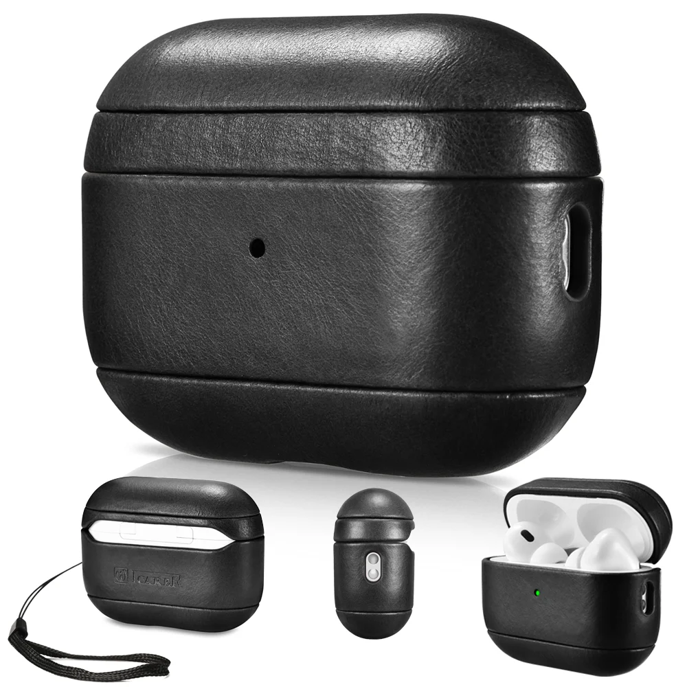 

Для Apple AirPods Pro 2 Pro2 2022 чехлы для наушников Настоящая Натуральная кожа Сумка из натуральной воловьей кожи icarer брендовый винтажный Ретро
