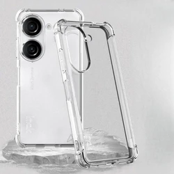 Durable Transparent Air Cushion Shockproof Phone Case with Soft TPU Back Cover for Zenfone 9 (Clear)