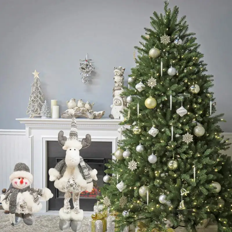 

Рождественские подарки, украшения, рождественские телескопические плюшевые игрушки, украшения в виде оленя, Рождественские Подвески, подарок для детей