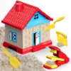 14PCS/Set Children's Beach Toys Snow Toys Fun Creative Outdoor Play  3D Sand House Building Blocks Game for Boy's Girl's Gifts 1