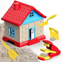 14PCS/Set Children's Beach Toys Snow Toys Fun Creative Outdoor Play  3D Sand House Building Blocks Game for Boy's Girl's Gifts 1