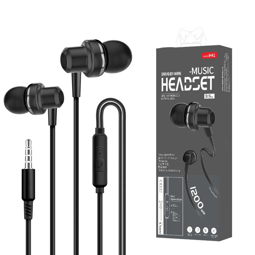 

In Ear Wired Headphones M8 High-Quality In-Ear Earphones With Mic Universal Wired Earphones 3.5mm Computer Round Hole Android