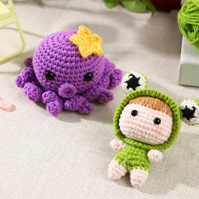 Beginners Woobles Crochet Kit Durable Beginner Crochet Set Knitting Kit  With Succulents And Ladybug DIY Craft Art For Home - AliExpress