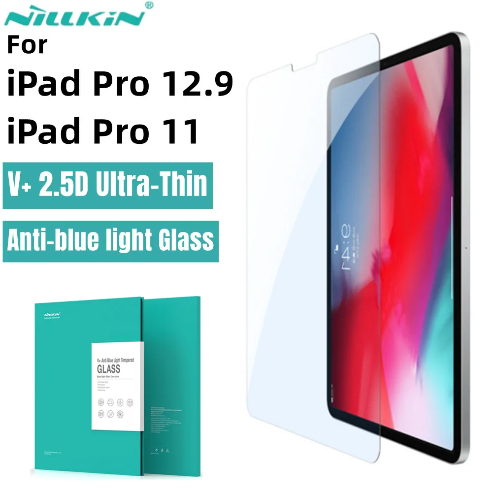 Nillkin para Ipad Pro 12.9 2023 2023 Protetor de Tela para Ipad Pro 11 2023 2023 v Mais 2.5d Ultra-fino Anti-luz Azul Vidro Temperado