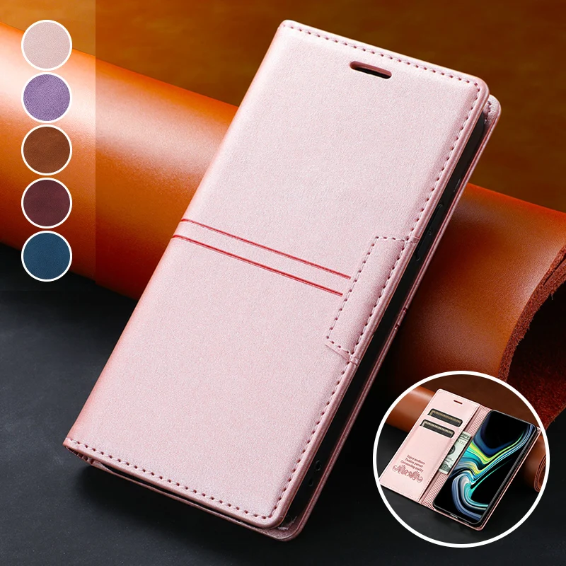 

Card Wallet Case for Samsung Galaxy S23 S22 S21 S20 S10 S9 S8 Note 20 10 9 Strong Magnetic PU Flip Cover for S21FE S20FE S10E