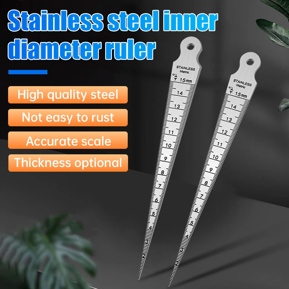Taper Gauge Feeler 1PC 1-15mm Stainless Steel Gap Hole Measuring Tool Double Side Wedge Aperture Scale