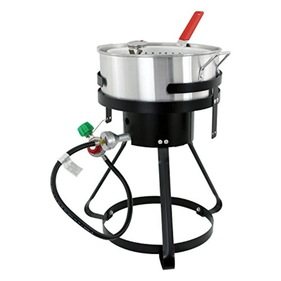 Fish and Wing Fryer in Silver with Durable Non-Stick Coating for Efficient Cooking and Easy Cleanup 1