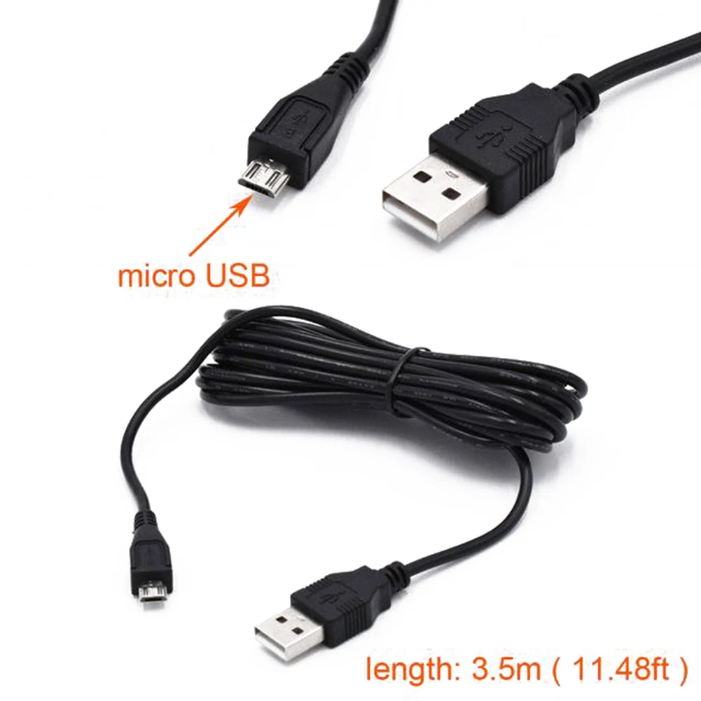 

Эффективный источник питания с Micro USB-кабелем для автомобильной зарядки для автомобильного видеорегистратора камеры GPS PAD Mobile 3 5 м 11 48 футов