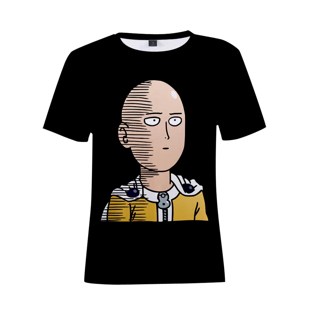 

Japanese Anime One Punch Man T Shirt Adventurous Saitama Teacher Printing Funny Men Black T Shirt Fashion Casual Kids Tops