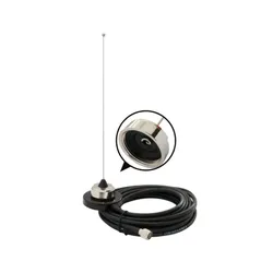 VHF 136-155MHz NMO Antenna Magnetic Mount VHF MINI RG58 Cable For Mobile Radios