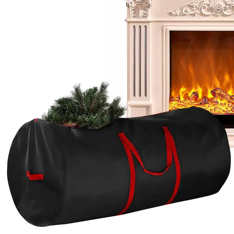 

Искусственная сумка для хранения рождественской елки, сумка для хранения, сумка для елки, водонепроницаемая сумка на молнии с ручками для переноски, контейнер для хранения с защитой от разрыва