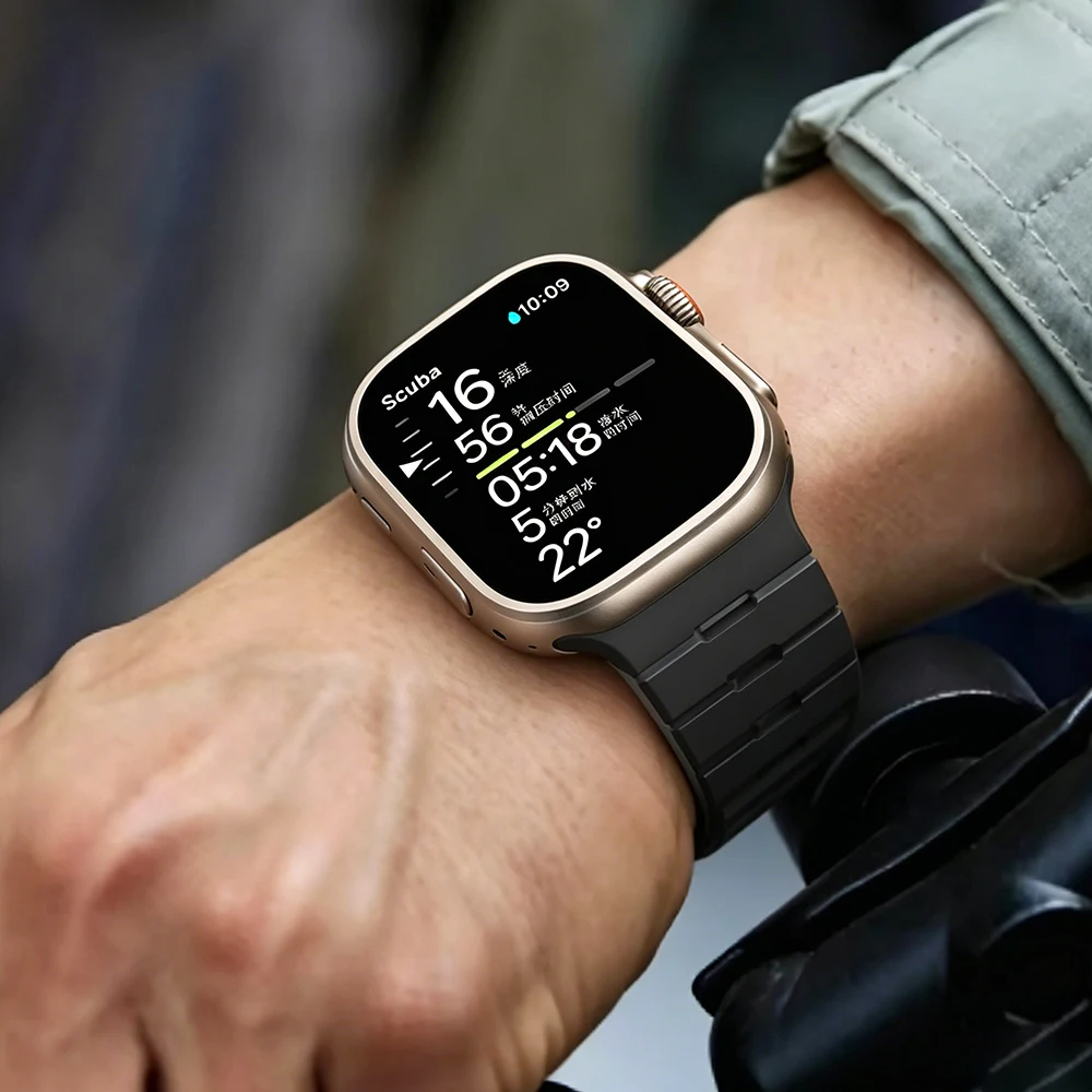 Breathable Silicone Sports Watchband Bracelet