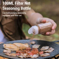 Outdoor Spice Shaker Seasoning Dispenser Spice Containers Camping Seasoning Bottle Camping Spice Kit Set with Travel Storage Bag 2