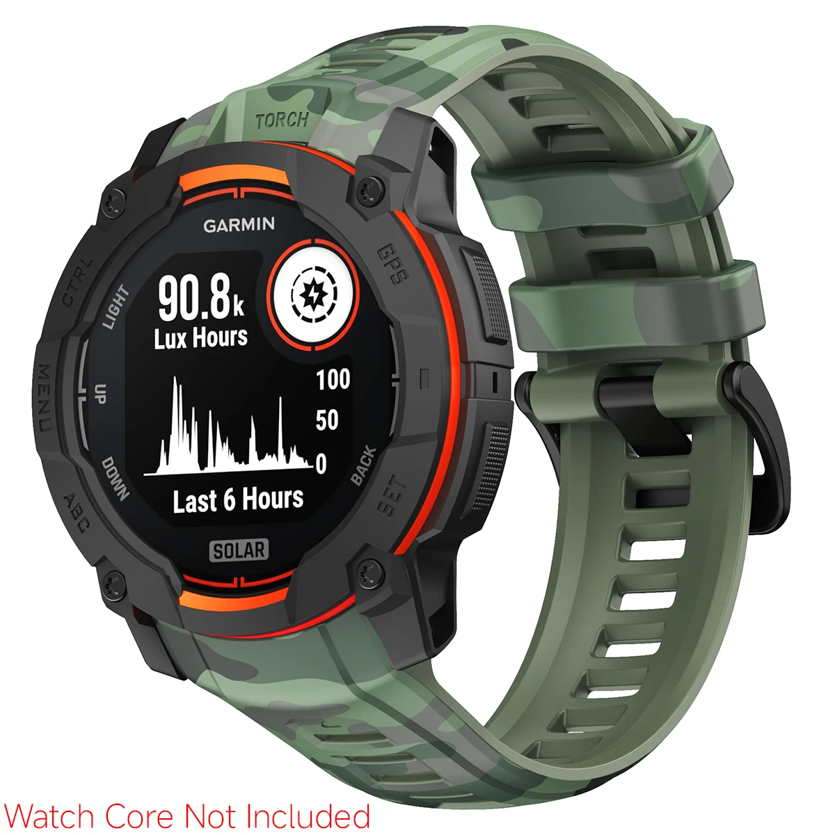 Eco-Friendly Camouflage Printed Silicone Watch Strap (22/26mm)