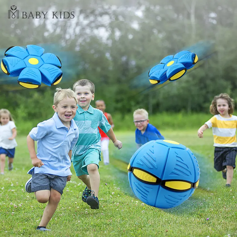 Flying Balls Kids Flat Throw Disc Ball Flying UFO Magic Balls with For Children's Toy Balls Boy Girl Outdoor Sports Toys Gift