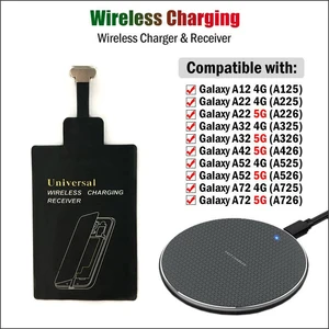 Беспроводное зарядное устройство + Type-c Qi 5 Вт ресивер U01 для Samsung Galaxy A12 A22 A32 A42 A52 A72 4G