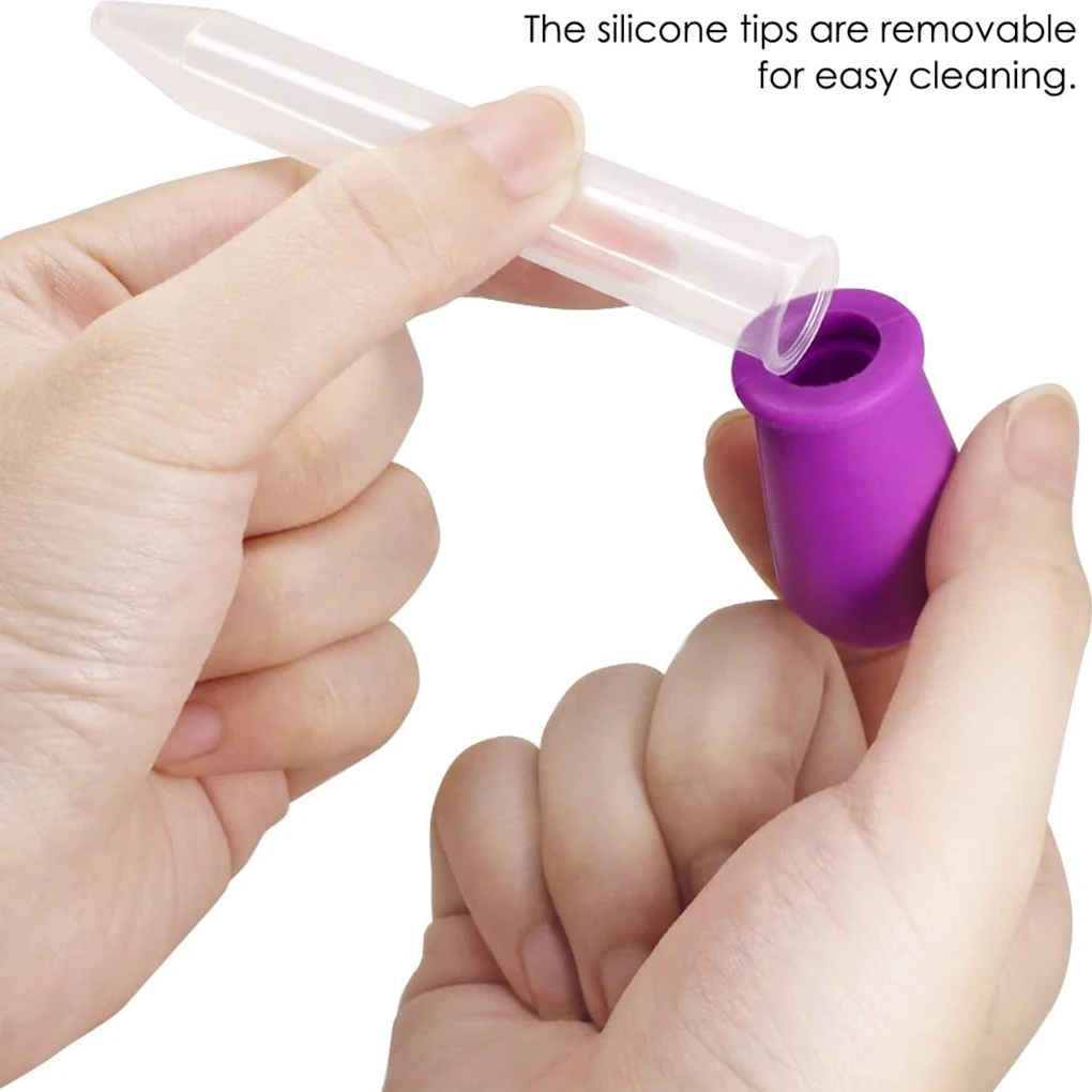 5 pz 5ml piccolo Silicone plastica pipetta contagocce alimentazione medicina liquido occhio orecchio pipetta contagocce laboratorio esperimento giocattoli regalo