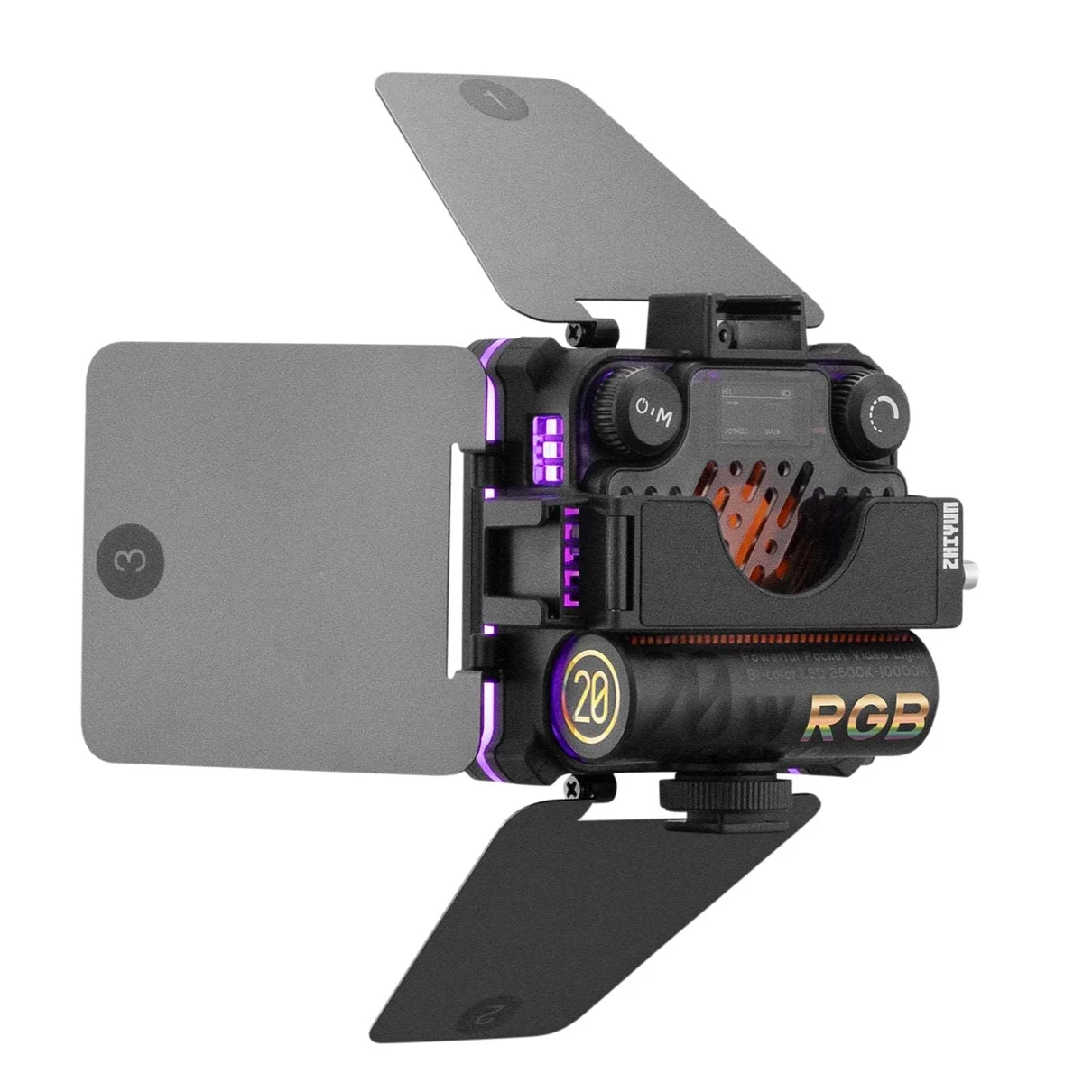 FIVERAY M20C M20 Combo RGB Video Light, 20W Portable Camera Light 2500K-10000K,
