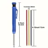 2.8mm Mechanical Carpenter Pencil Set, Needle Nose Tip Hole Marker with Built in Sharpener, Scribe Making Tools for Woodworking 5