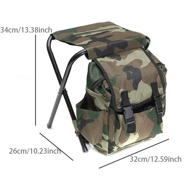 Folding Seat Stool Backpack Cooling Chair Light Fishing Stool Mountaineering Bag Outdoor Equipment for Camping Traveling Hiking 6