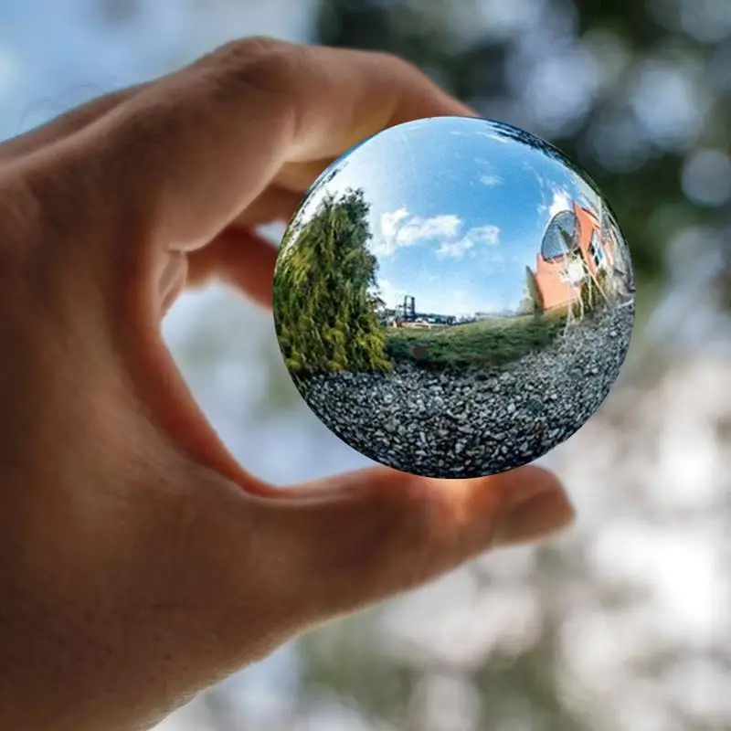 Gazing Globe Mirror Ball Stainless Steel Hollow Ball Mirror Globe Floating Decorative