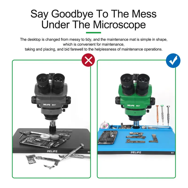 Microscope Base B3/B1 Repair Pad Insulation High Temperature Silicone Pad Welding Table BGA Soldering Station soldering microscope