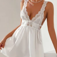 Ensemble de lingerie en dentelle pour femmes, pyjama sexy, robe de nuit, vêtements pour femmes, chemise de nuit sexy, vêtements de maison chauds, robe d'été pour dormir 6