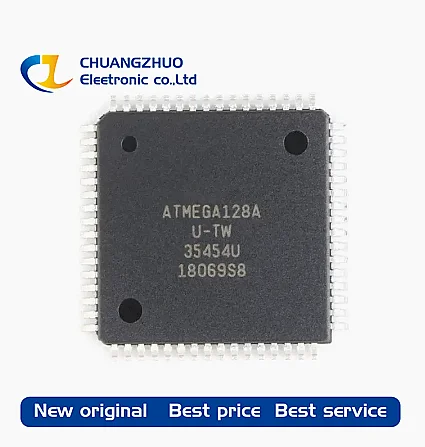 

1Pcs New original ATMEGA128A-AU ATMEGA128A 2.7V~5.5V 4KB 16MHz AVR 53 FLASH 128KB LQFP-64(14x14) Microcontroller Unit