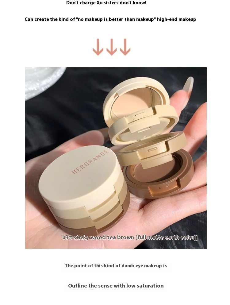 Wind Floating Three Color Eye Shadow Plate Three-layer Sandwich Lunch Box Pearlescent Matte Fine Shiny Big Sequins_voghion.com