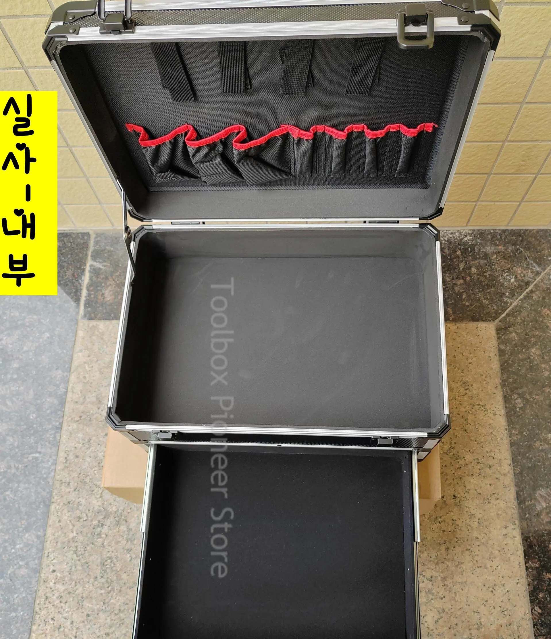 대용량 정리함 빈 여행 가방 도구 보관 상자 서랍 알루미늄 케이스, 역학 도구 상자 장비 케이스
