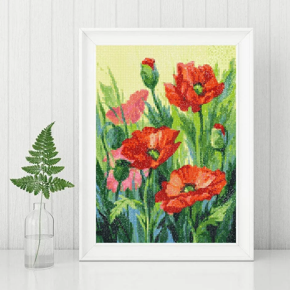 5D DIY Diamond Painting Set Floral Landscape Cross Diamond Embroidery Painting Full Round Mosaic Home Decor Gift