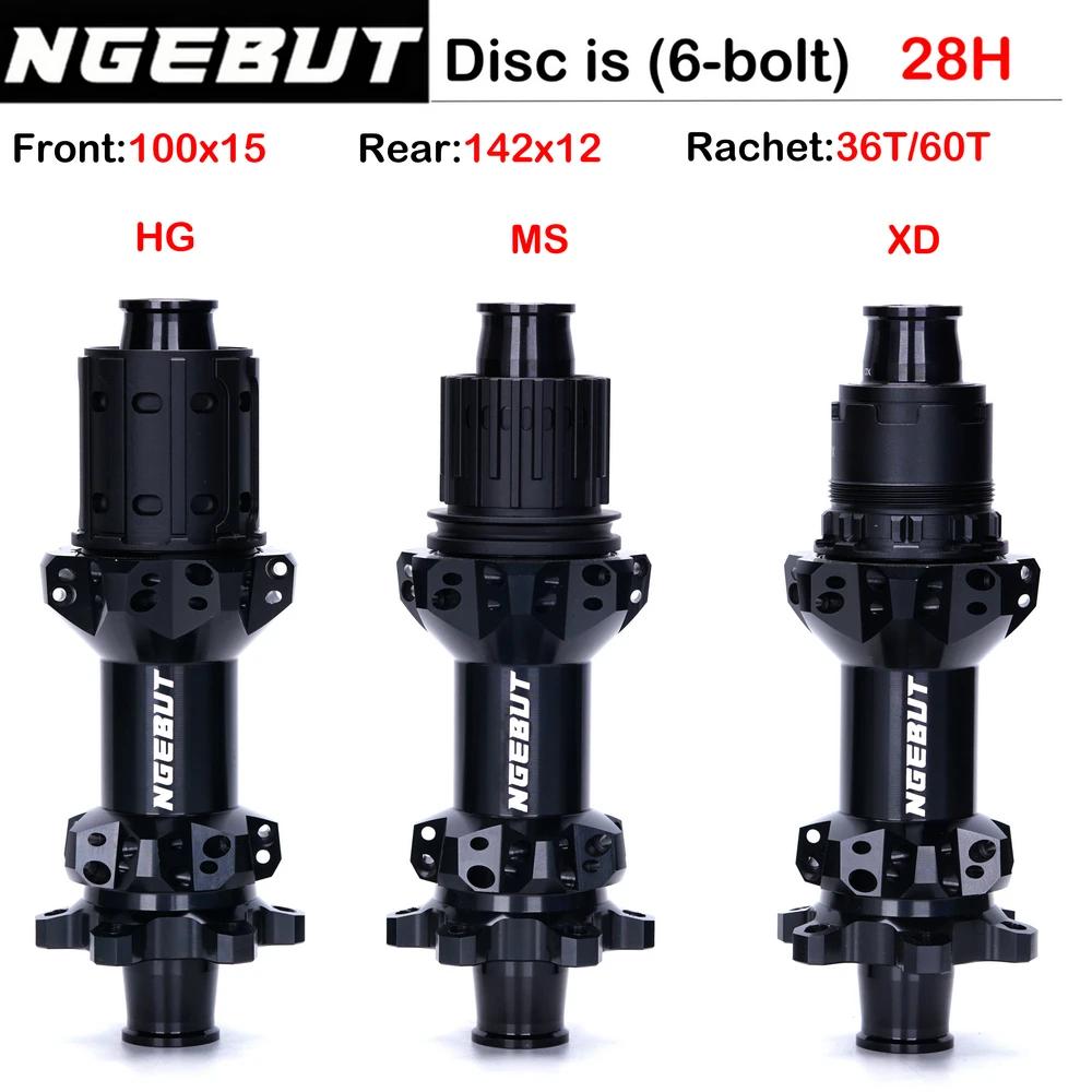 Ngebut Mtb Bike Disc Hub Straightpull 28 Fori Per Shimano/Hg Sram Xd/Ms Disc Is(6 Bulloni) Thru Axle 100X15 142X12 Enduro