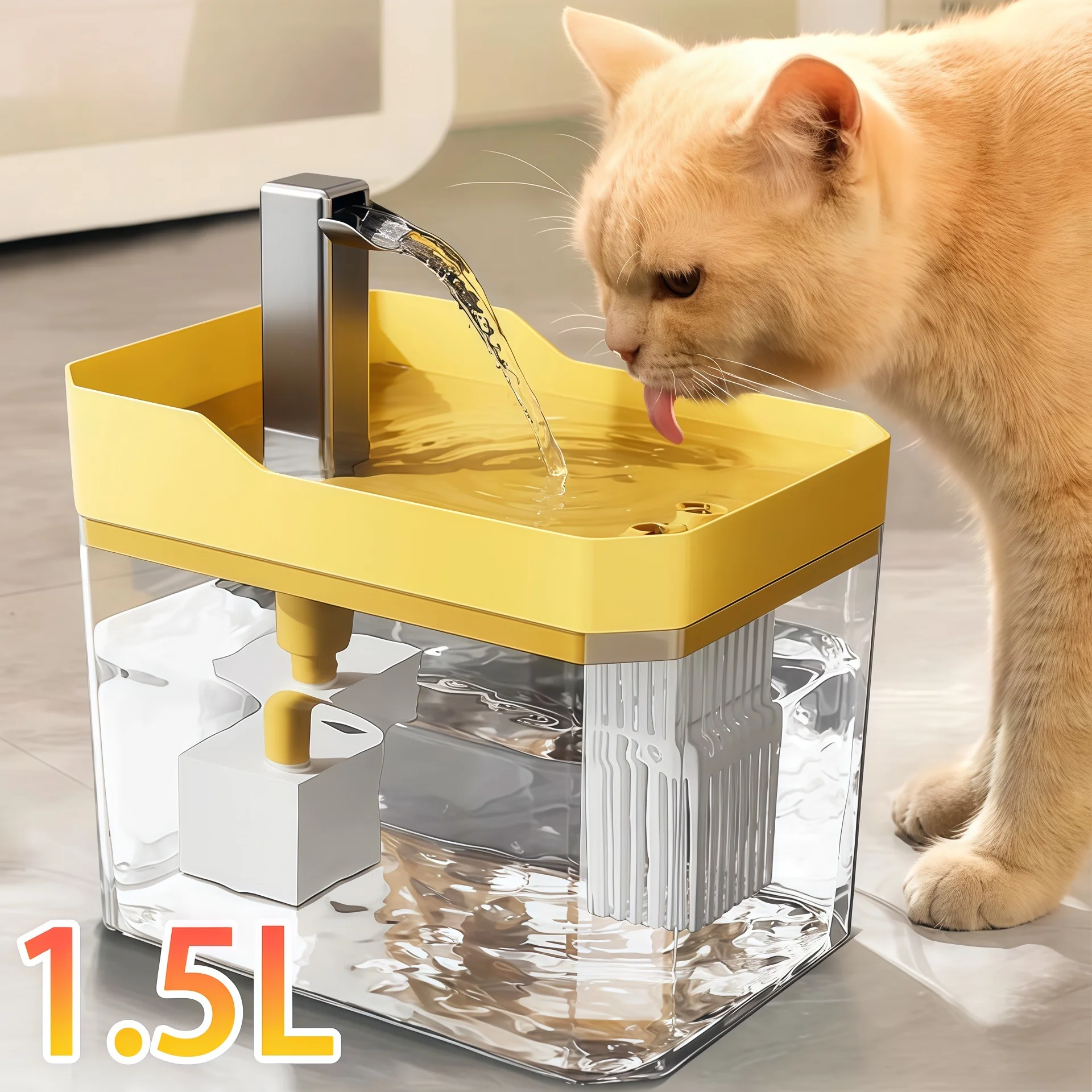 Cat Automatic Water Dispenser Drinking Fountain Dispenser for water circulation Cat Water Bowl Removable with Pump Filter Silent Cat Automatic Water Dispenser Drinking Fountain Dispenser for water circulation Cat Water Bowl Removable with Pump Filter Silent